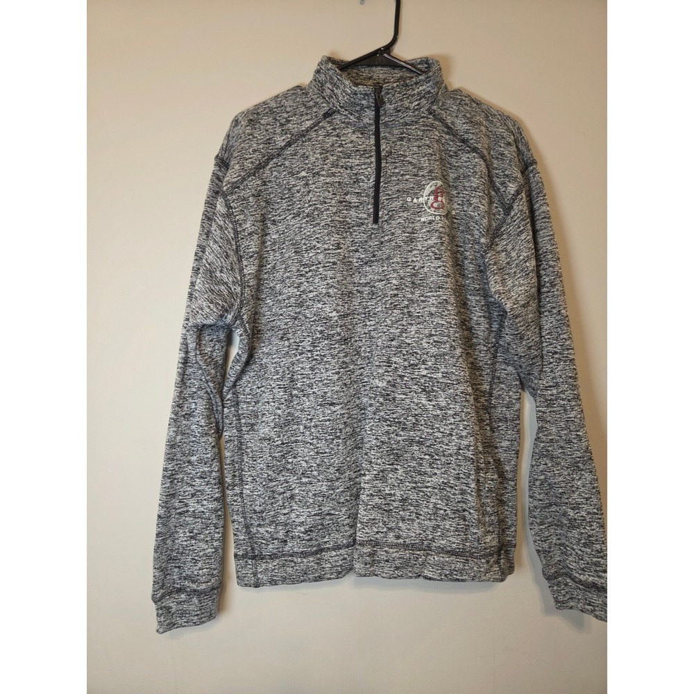 J America Garth Brooks World Tour Quarter Zip Pullover Space Dye Marl Black